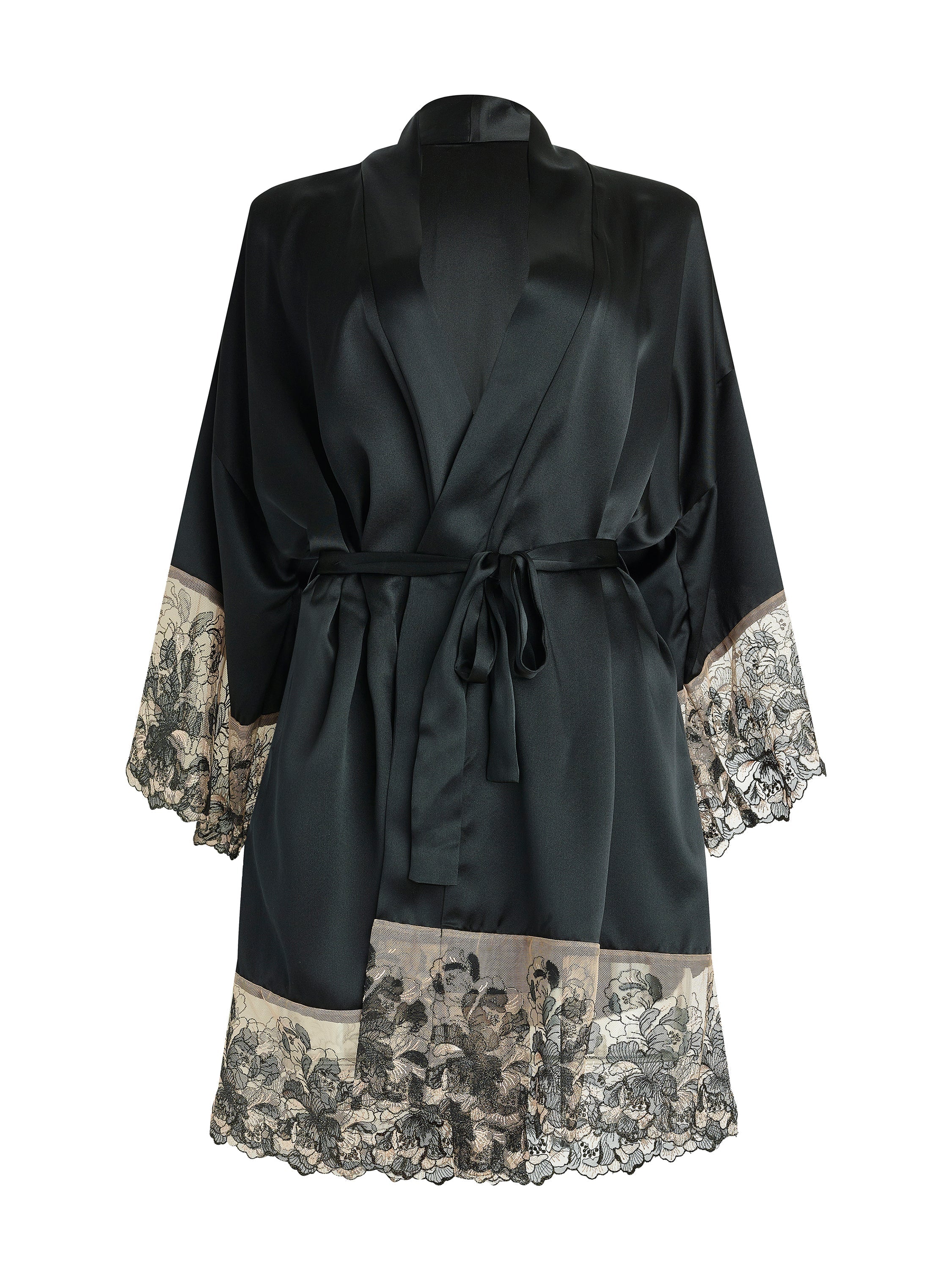 Mens Satin Robe Luxurious Faux Silk Long Sleeve Kimono Bathrobe Nightwear  Pajama | eBay
